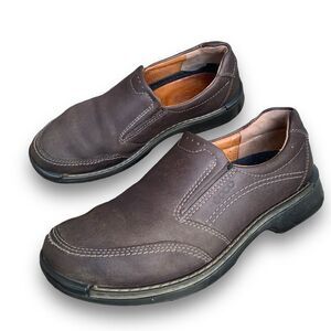 ECCO Men's Fusion Slip on Loafer Size 7 Nubuck Coffee/ Brown Leather